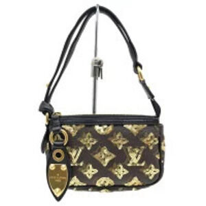 Louis Vuitton Eclipse Black Pochette Accessoires Accessory Clutch Sequin Bag
